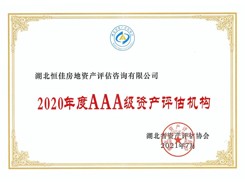 2020年度AAA级资产评估机构